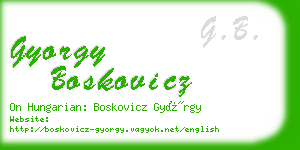 gyorgy boskovicz business card